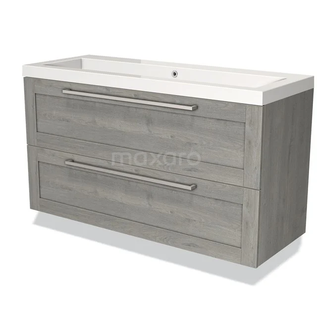 Wooden Bathroom unit Grey with 2 drawers and vanity units with basin, ideal for modern bathrooms, sleek design and practical storage space.