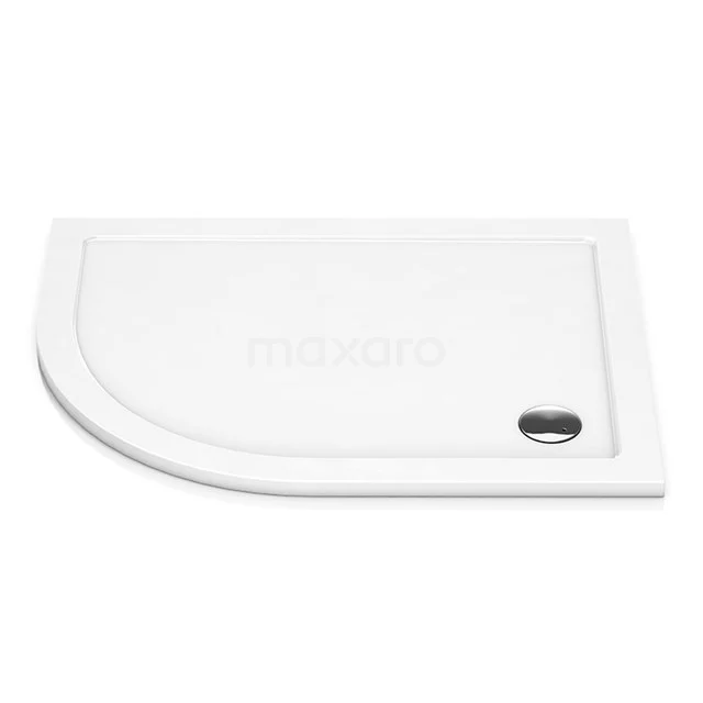 Duschwanne / Duschtasse 120x90cm Offset SMC Hochglanz Weiß DBSO1209R Weiße, halbrunde Duschwanne mit rutschhemmender Oberfläche, Kunststoffmaterial, ideal für moderne Bäder.