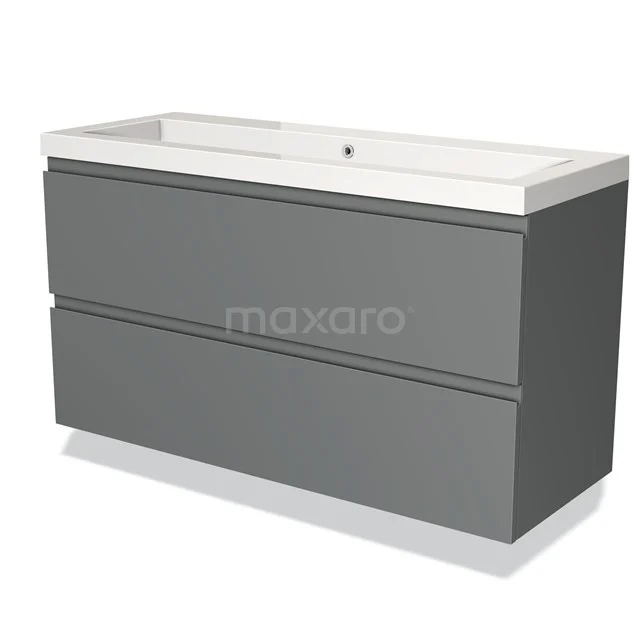 Grey Bathroom unit with two drawers, white ceramic vanity units with basin and sleek modern design, ideal for a stylish bathroom.