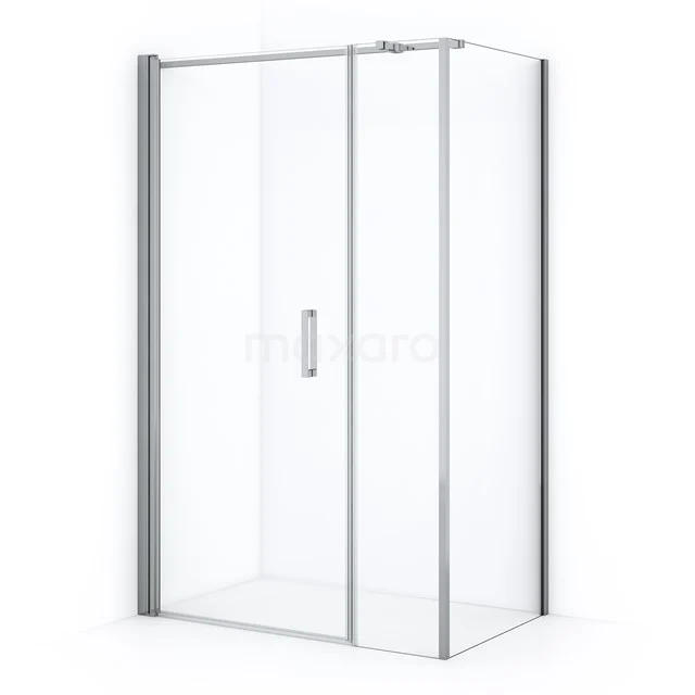 Diamond Duschkabine | 110x80 cm Chrom Drehtür Rechteck CDC106085310CN Glasene Duschkabine mit Schiebetür, silbernen Profilen und schickem Design, ideal für ein modernes Badezimmer.