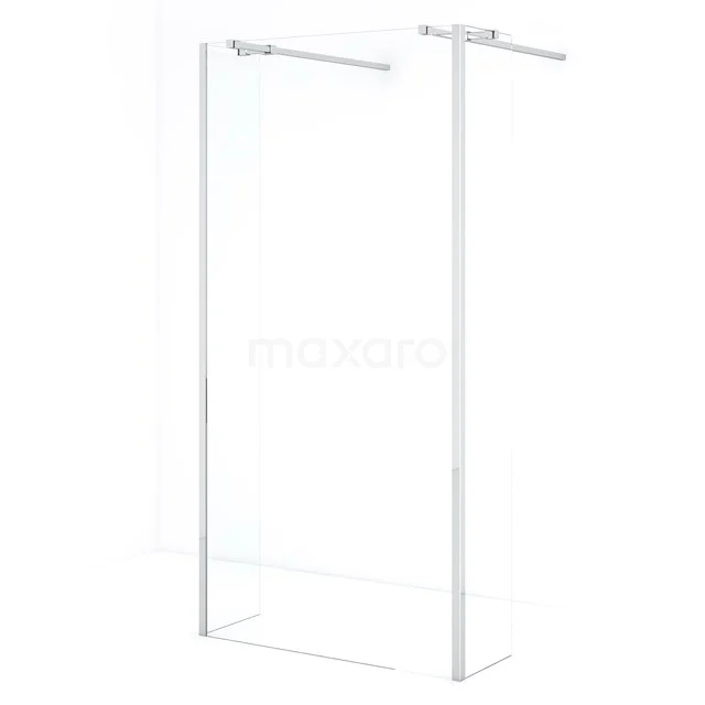 Diamond Walk-in shower | 95 cm Chrome Clear glass Free-standing wall with side walls IDG100360CN