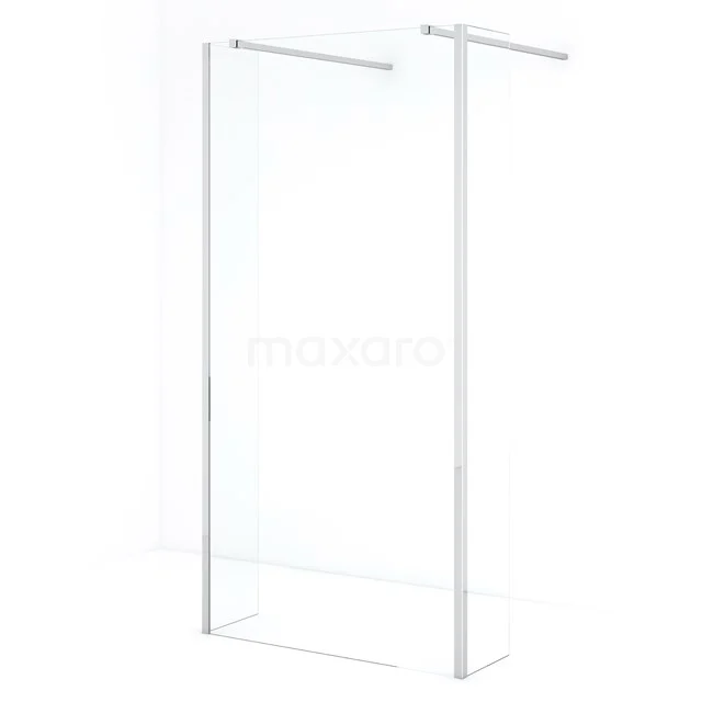 Diamond begehbare Dusche | 95 cm Chrom Freistehende Wand mit Seitenwänden IDG100380CN Duschwand Klarglas 200x100 cm mit Aluminium Profil, moderne Trennung für einen eleganten Badezimmerstil.