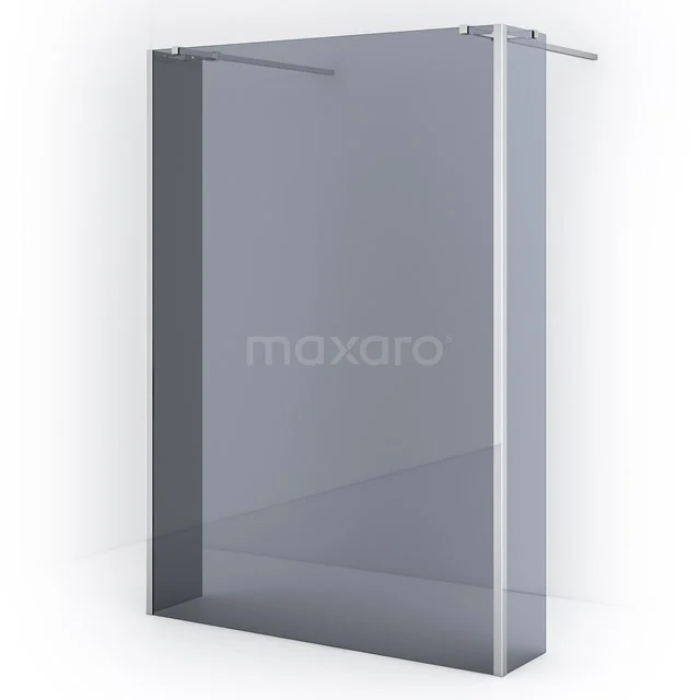 Diamond Walk-in shower | 135 cm Chrome Smoke glass Free-standing wall with side walls IDG140361C