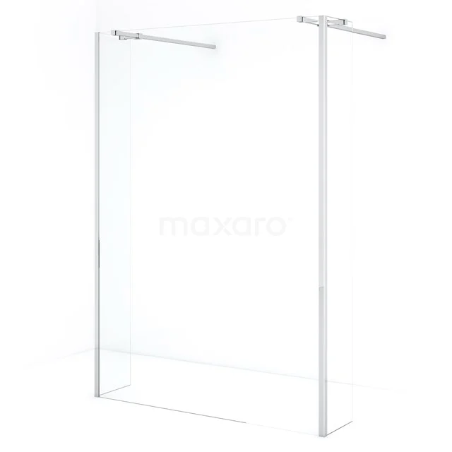 Diamond Walk-in shower | 125 cm Chrome Clear glass Free-standing wall with side walls IDG130360CN
