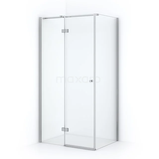 Amber Shower enclosure | 100x80 cm Chrome Clear glass Pivot door Rectangle CTB368310C