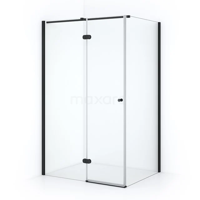 Amber Shower enclosure | 120x100 cm Matte black Clear glass Pivot door Rectangle CTB6510320M