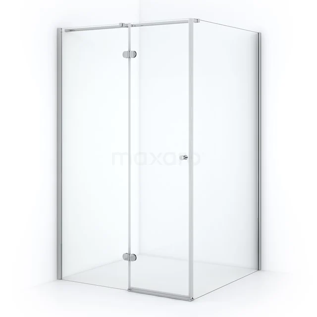Amber Shower enclosure | 120x110 cm Chrome Clear glass Pivot door Rectangle CTB6511320C