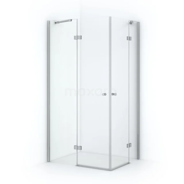 Amber Duschkabine | 100x70 cm Chrom Drehtür Rechteck CTD4515210C Glas Duschkabine mit Eck-Einstieg, schlichte Edelstahl Scharniere und minimalistisches Design für ein modernes Badezimmer.