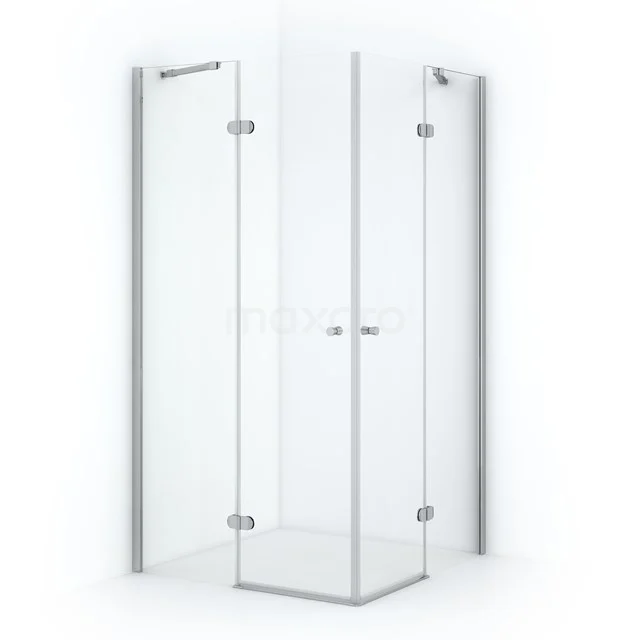 Amber Shower enclosure | 90x90 cm Chrome Clear glass Pivot door Square CTD3535220C