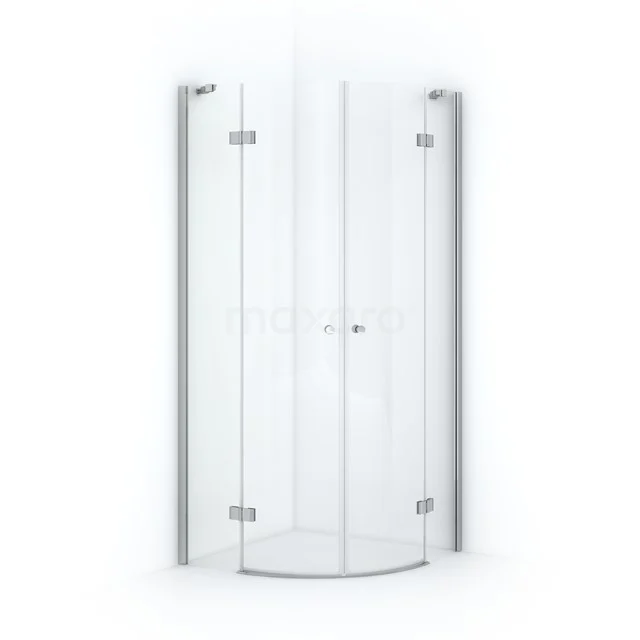 Amber Shower enclosure | 90x90 cm Chrome Clear glass Pivot door Quarter round CTR4545210C