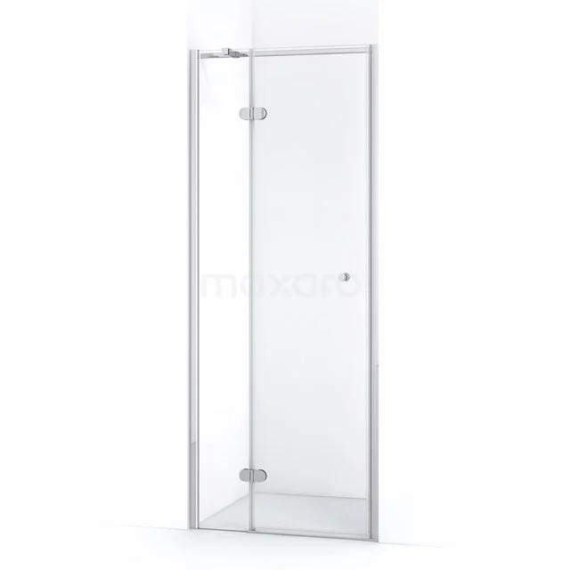 Amber Duschtür | 80 cm Chrom Klarglas Drehtür WTC16320C Glasene Duschtür mit silberfarbigem Aluminiumrahmen, schlankes Design, ideal für moderne Bäder.