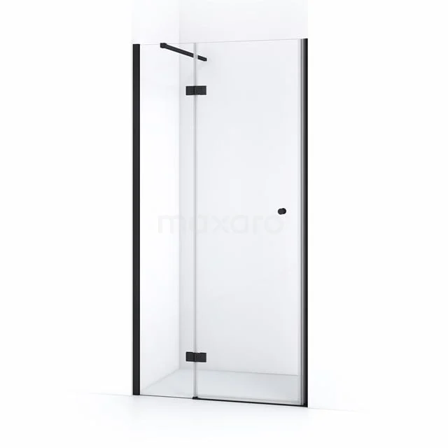 Duschtür Amber 100cm Klar Sicherheitsglas Matt Schwarz WTC36110M Duschtür Schwarz Rahmen, eckige Glas-Konstruktion; modernes Badezimmerdesign mit nachhaltigen Materialien, ideal für stilvolle Duschen.