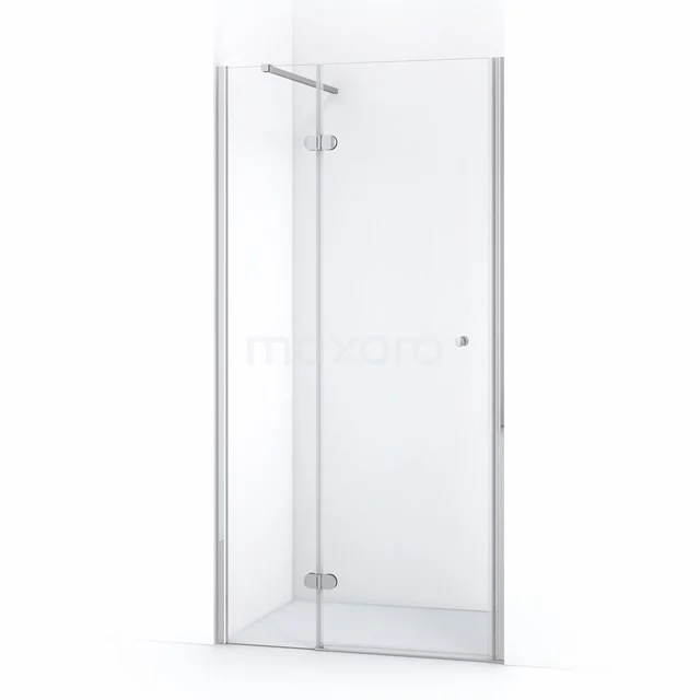 Duschtür Amber 100cm Klar Sicherheitsglas Chrom WTC36120C Glas Duschwand mit Tür, Klarglas, elegantes silbernes Profil, minimalistisches Design, perfekt für moderne Bäder.