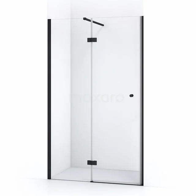 Duschtür Amber 110cm Klares Sicherheitsglas Matt Schwarz WTC46110M Schwarze Duschecke mit Klarglas, minimalistisches Design und Matt Schwarz-Finish, ideal für ein modernes Badezimmer.