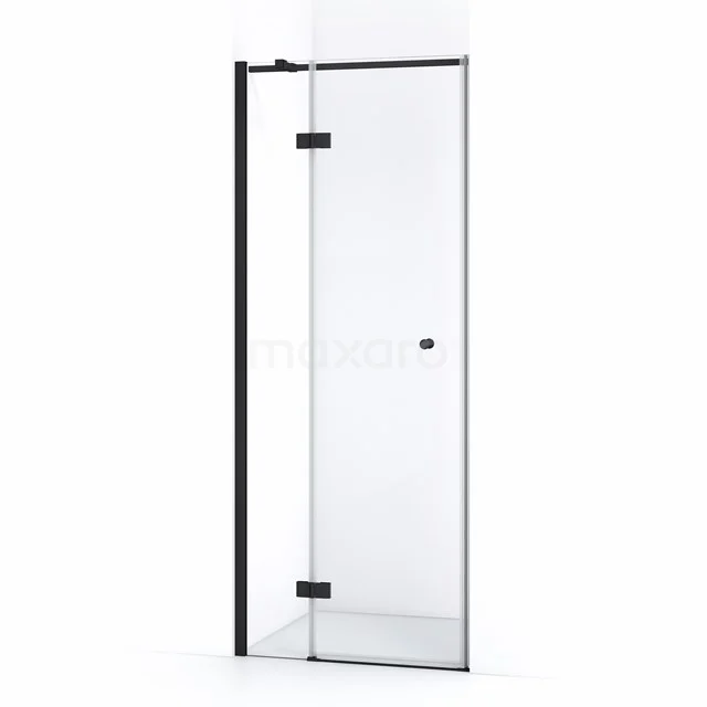 Duschtür Amber 80cm Klar Sicherheitsglas Matt Schwarz WTB25310M Duschtür in Klarglas mit Schwarz Rahmenakzenten, ideal für einen modernen Badezimmerstil.