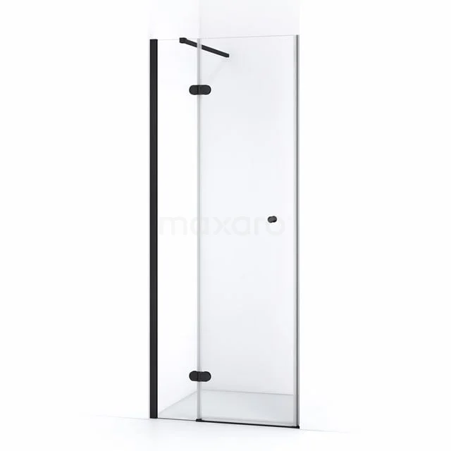 Duschtür Amber 70cm Klar Sicherheitsglas Matt Schwarz WTB15120M Glas Duschwand mit mattschwarzen Profilen, modernes Design, ideal für ein stilvolles Badezimmer.