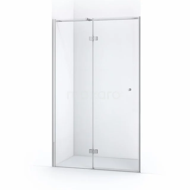 Amber Duschtür | 130 cm Chrom Klarglas Drehtür WTB66310C Glas Duschkabine mit klaren Paneelen, metallischen Scharnieren und schlankem Design, ideal für moderne Bäder.
