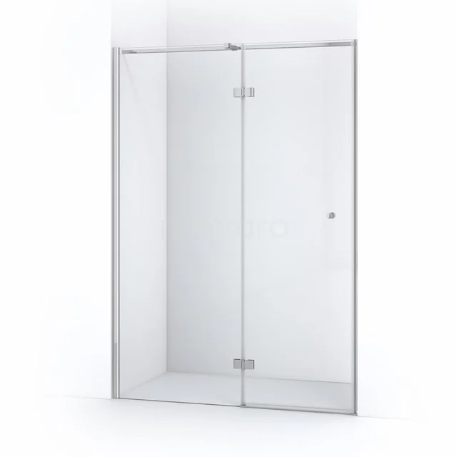 Amber Duschtür | 140 cm Chrom Klarglas Drehtür WTB85310C Duschkabine mit Klarglas, minimalistischem Design und chromatischen Profilen, perfekt für moderne Bäder.