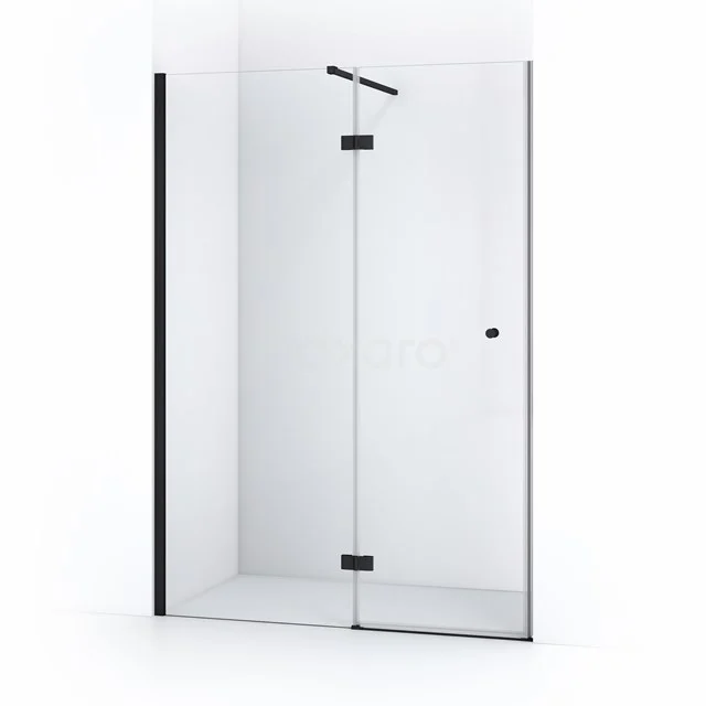 Amber Shower door | 150 cm Matte black Clear glass Pivot door WTB86110M