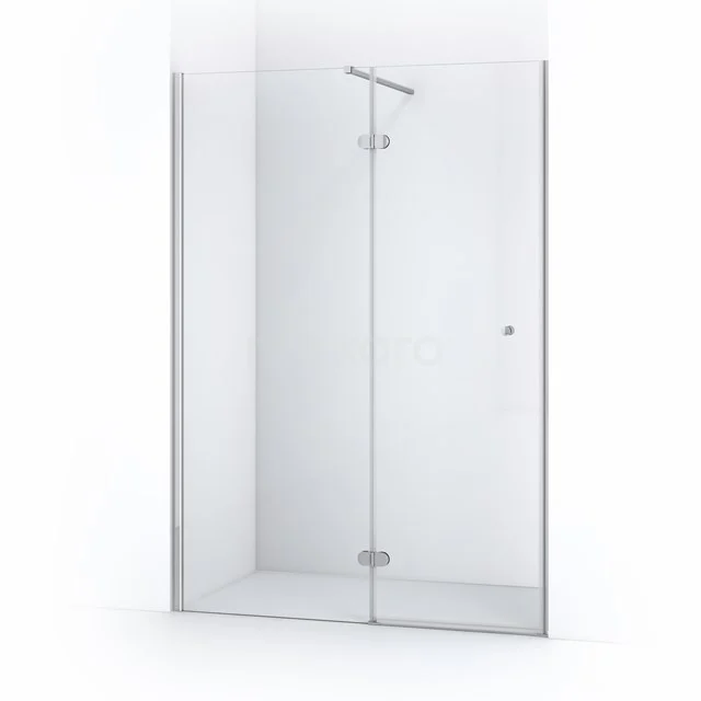 Amber Duschtür | 130 cm Chrom Klarglas Drehtür WTB75120C Glas Duschwand mit modernem Rahmen, transparentem Design und Premium-Qualität, ideal für eine stilvolle Badezimmergestaltung.