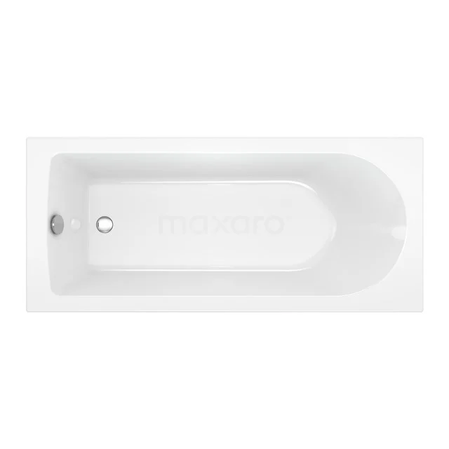 Weißes rechteckiges Badewanne aus Acryl mit abgerundeten Ecken, ideal für eine stilvolle Badezimmer Einrichtung.