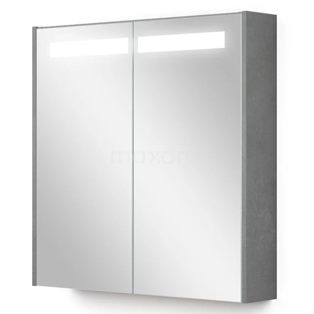 Spiegelkast Met Verlichting Modulo 70x70cm Lichtgrijs Beton K99-0700-59008-50