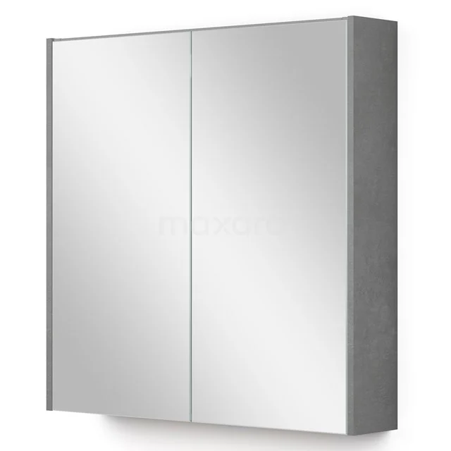 Spiegelkast Met Verlichting Modulo 70x70cm Lichtgrijs Beton K99-0700-59009-50