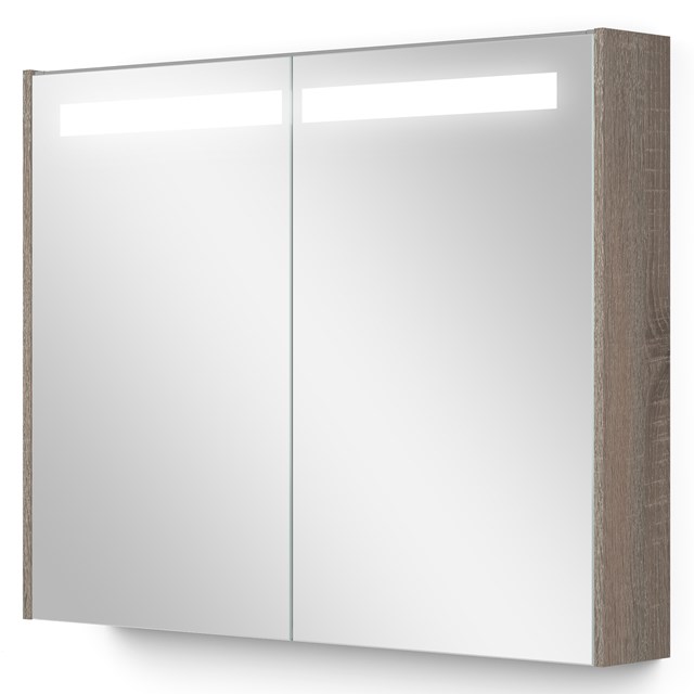 Spiegelkast Met Verlichting Modulo 90x70cm Eiken K99-0900-59008-32