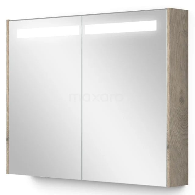 Mirror cabinet with lighting Modulo 90x70cm Light grey oak K99-0900-59008-33