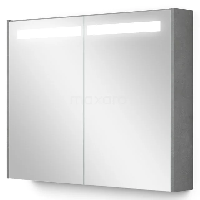 Spiegelkast Met Verlichting Modulo 90x70cm Lichtgrijs Beton K99-0900-59008-50