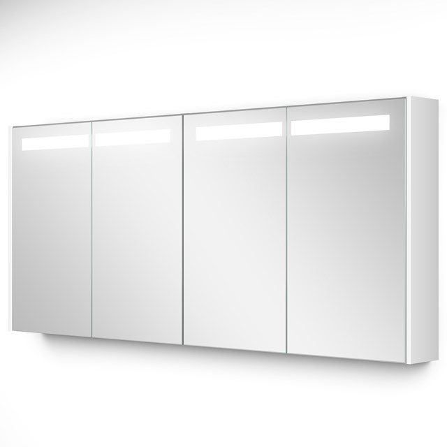 Spiegelkast Met Verlichting Modulo 160x70cm Hoogglans Wit K99-1600-59008-04