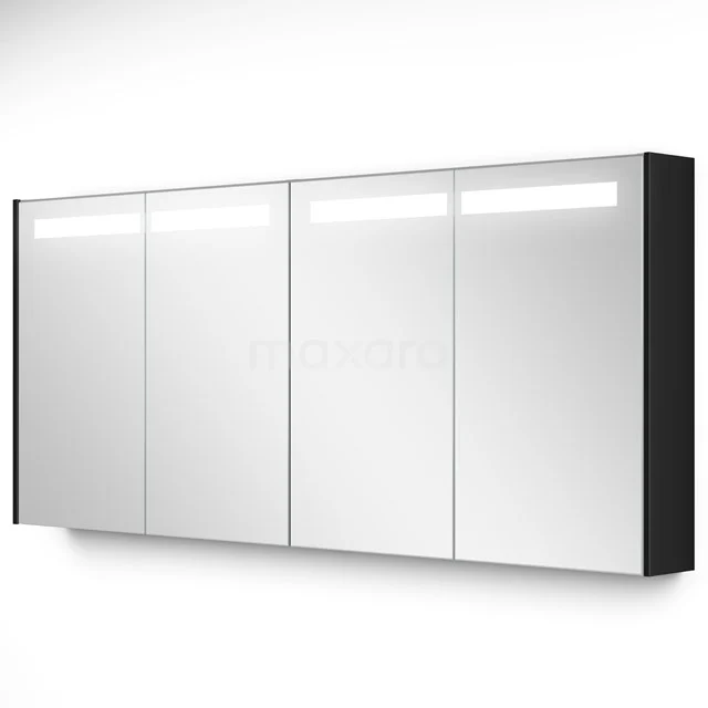 Mirror cabinet with lighting Modulo 160x70cm High-gloss Black K99-1600-59008-11