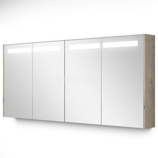 Spiegelkast Met Verlichting Modulo 160x70cm Lichtgrijs Eiken K99-1600-59008-33