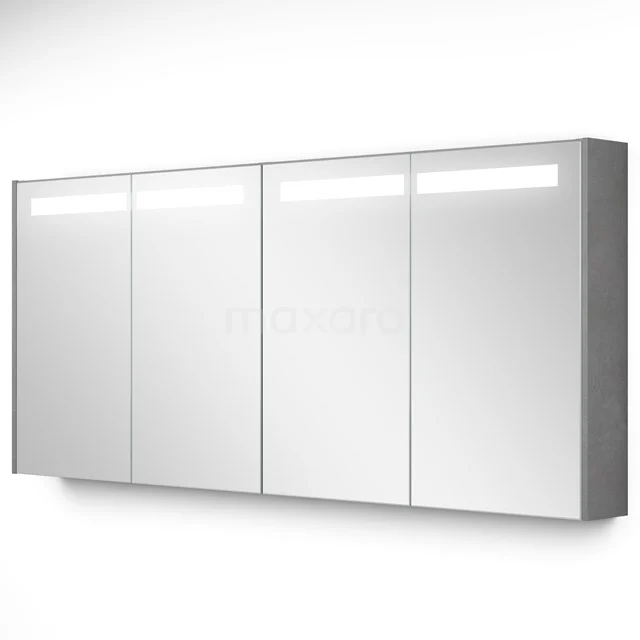 Spiegelkast Met Verlichting Modulo 160x70cm Lichtgrijs Beton K99-1600-59008-50