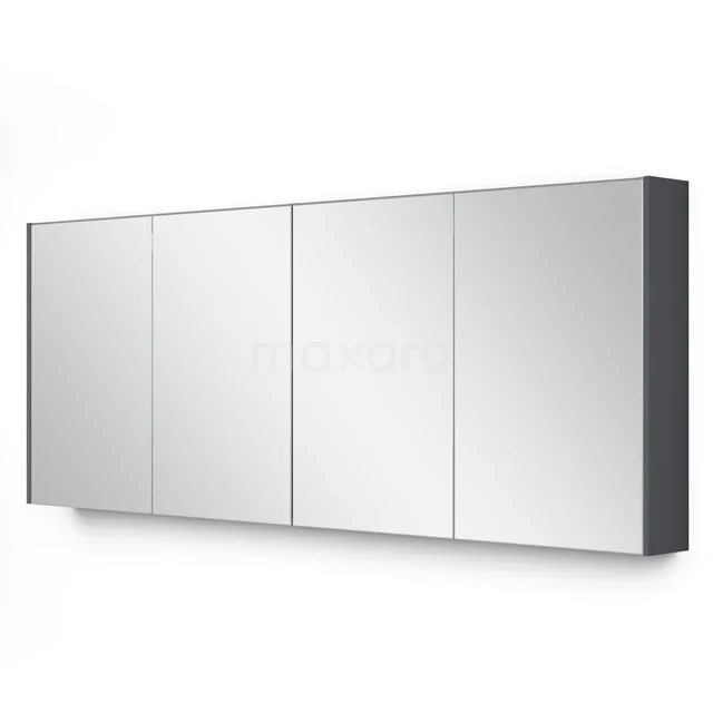 Spiegelschrank mit Beleuchtung Modulo 177.6x70cm Dunkelgrau K99-1800-59009-06 Moderne, vierteilige Spiegelschrank in Silbergrau mit klaren Linien, ideal für organisierte Badezimmerlagerung.