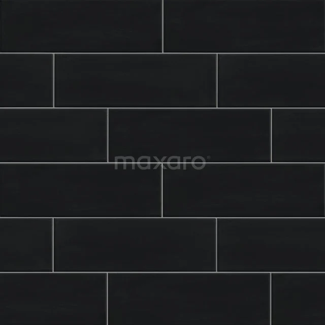 Fliesenmuster, Wandfliese, Century Schwarz Matt 501-1205TS Schwarze rechteckige Badezimmerfliese, matte Oberfläche, keramisches Material, geeignet für moderne und minimalistische Badezimmerstile.