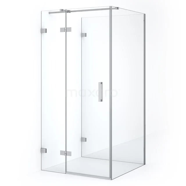 Duschkabine Halb freistehend Diamant 100x100cm 8mm Klar Sicherheitsglas Chrom CDF21461010320C Glas Duschkabine mit Eckeinstieg, transparentes Glas, Aluminium Profil, strakes Design, ideal für moderne Bäder.