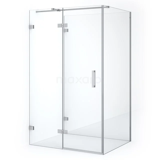 Diamond Shower enclosure | 110x100 cm Chrome Clear glass Pivot door Semi-detached rectangle CDF21651011320C