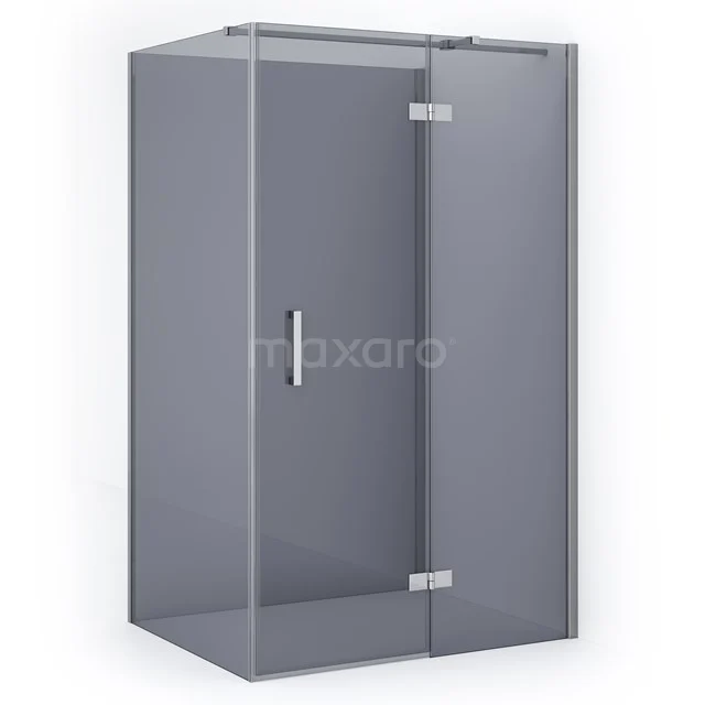 Diamond Shower enclosure | 120x90 cm Chrome Smoke glass Pivot door Semi-detached rectangle CDF22660912311C
