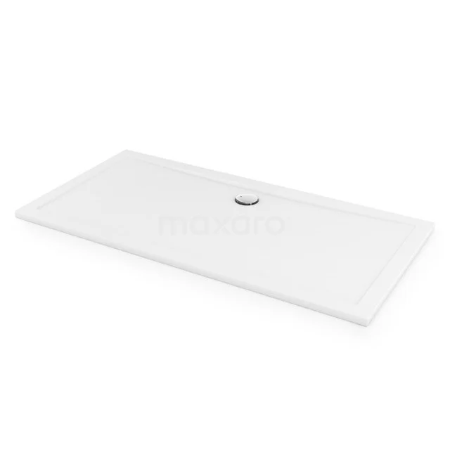 Duschwanne / Duschtasse 180x90cm Rectangle SMC Hochglanz Weiß DBSR1809 Weiße rechteckige Duschwanne aus Keramik mit Abfluss in der Mitte, ideal für ein modernes Badezimmer.