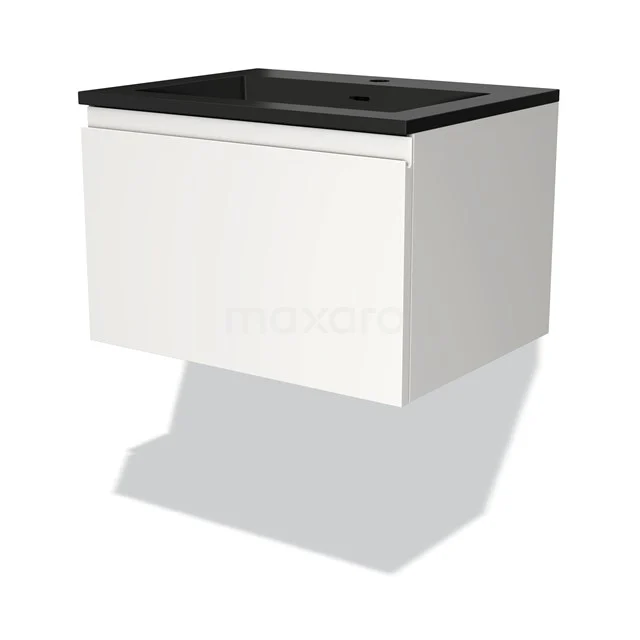 Modulo Vanity units with basin | 60 cm Matte white Handle-less front Quartz 1 drawer BMW11-03615