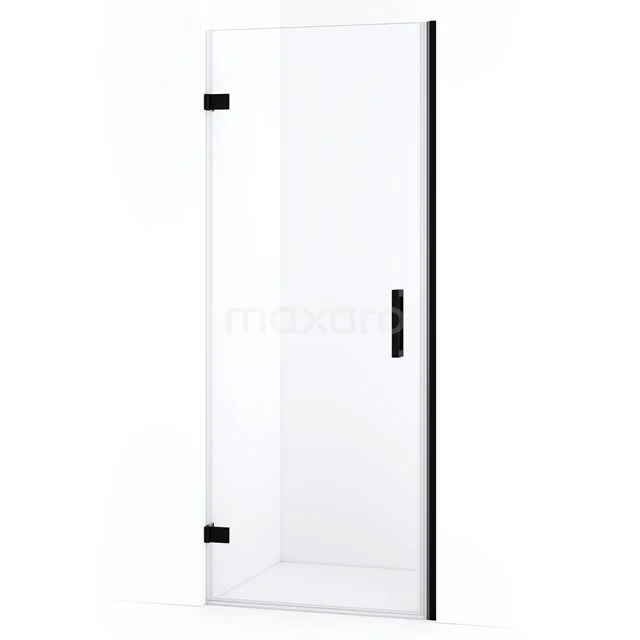 Diamond Shower door | 80 cm Matte black Clear glass Pivot door DDA2108220MB