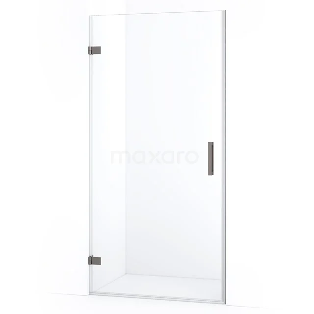 Diamond Shower door | 90 cm Black metal Clear glass Pivot door DDA2109120ZM