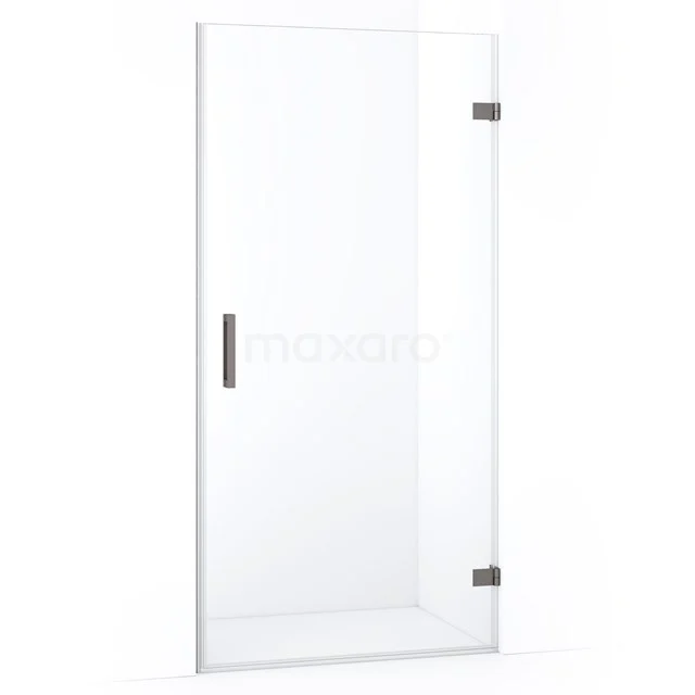 Diamond Shower door | 100 cm Black metal Clear glass Pivot door DDA2210120ZM