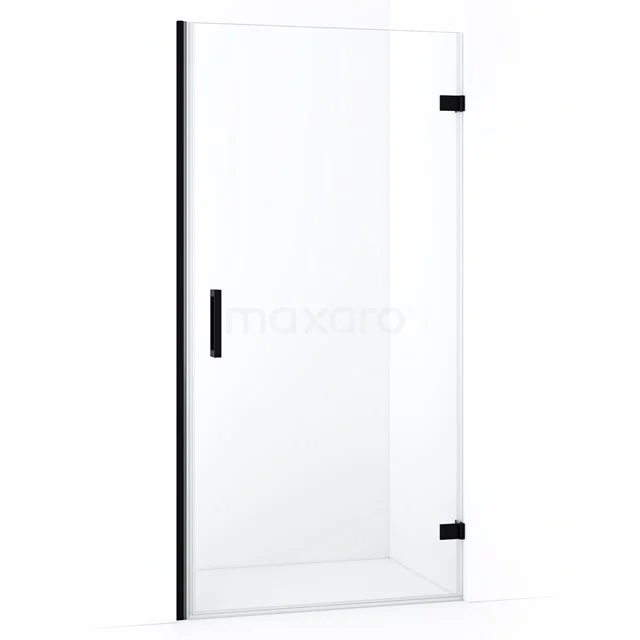 Diamond Duschtür | 100 cm Matt Schwarz Klarglas Drehtür DDA2210220MB Glas Duschtür mit Schwarz Profil, straffes Design, geeignet für moderne Bäder.