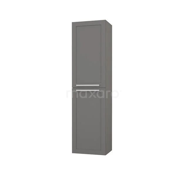 Bathroom cabinet Grande+ 150x40cm Basalt 2 Doors Frame 50 GPS-0904119 Grey tall bathroom cabinet with two doors, sleek design and metal handles; ideal for organised bathroom storage.