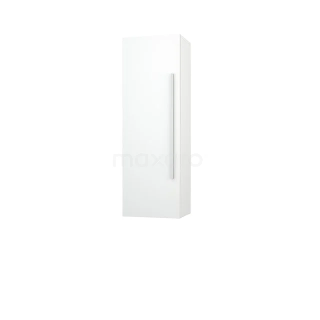 Bathroom cabinet | 120 cm High-gloss white Flat fronts 3 compartments MPS-0401319-1 White hanging cabinet with slim handle, perfect for bathroom storage, modern design from durable materials.