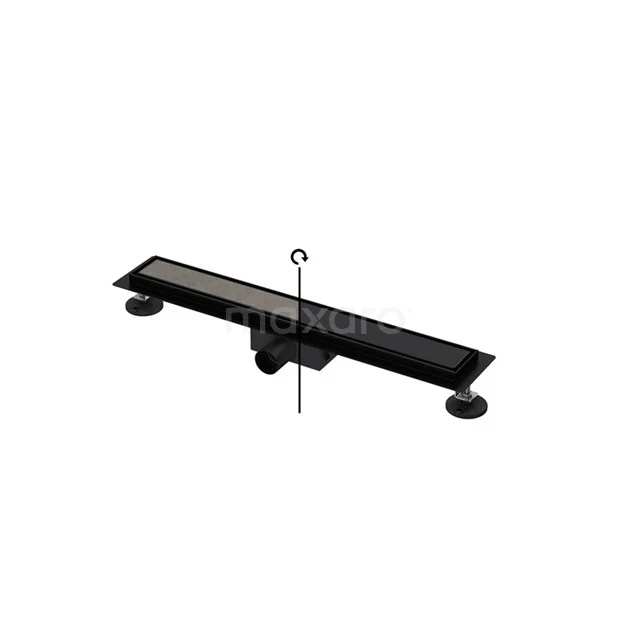 Shower drain with flange edge 60cm Tile and plate grid Black DFG02-0600MB