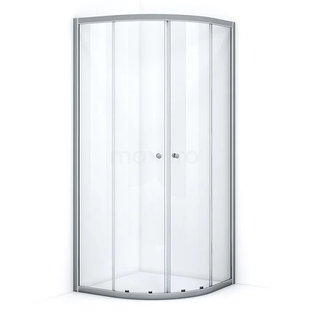 Glas Duschkabine halbrund Design, Aluminium Profile, ideal für ein modernes Badezimmer.