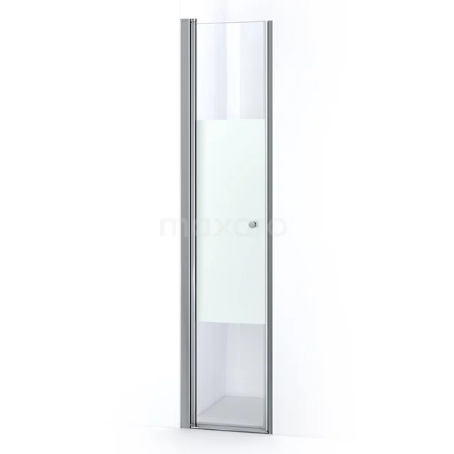 Zircon Comfort Shower door | 55 cm Chrome Clear with matt strip Pivot door S0312-0569N